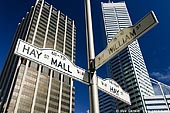 australia stock photography | Corner of William and Hay Streets, Perth, WA, Australia, Image ID AUPE0023. 